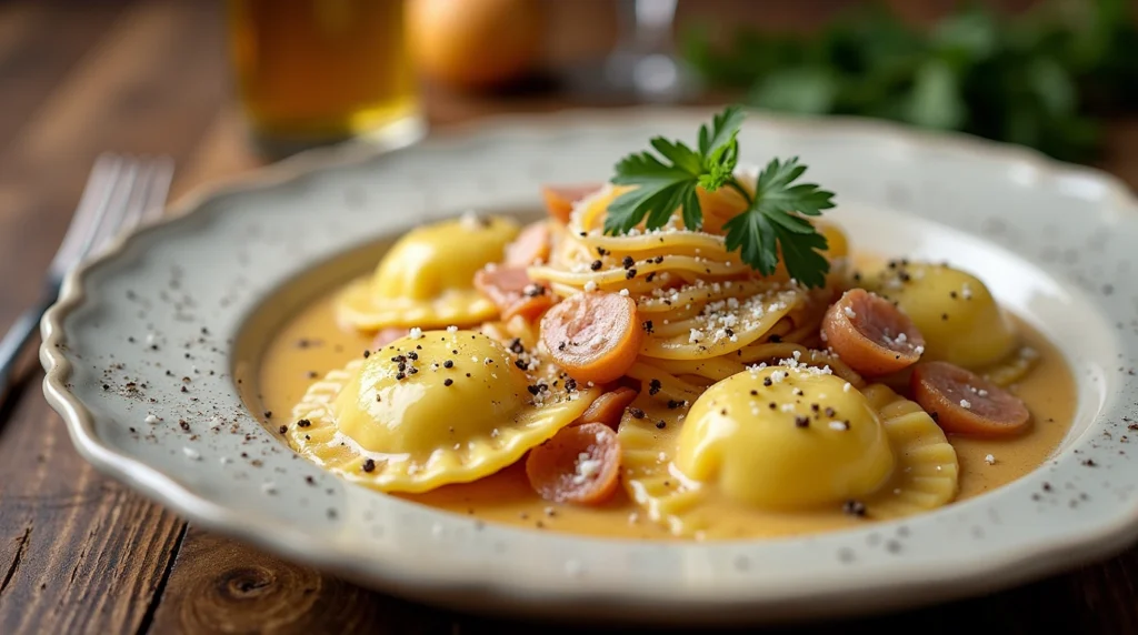 Ravioli Carbonara