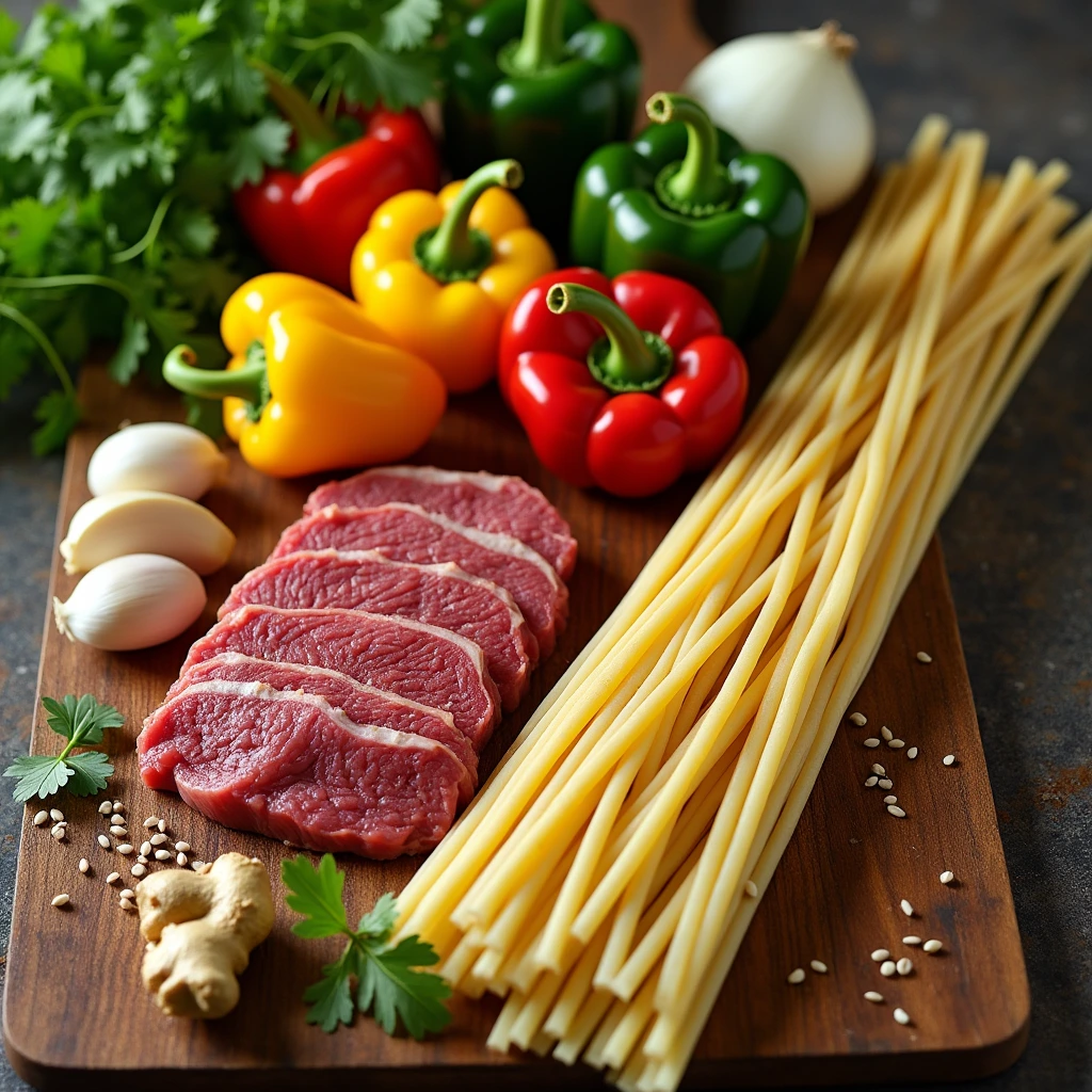 Sticky Beef Noodles