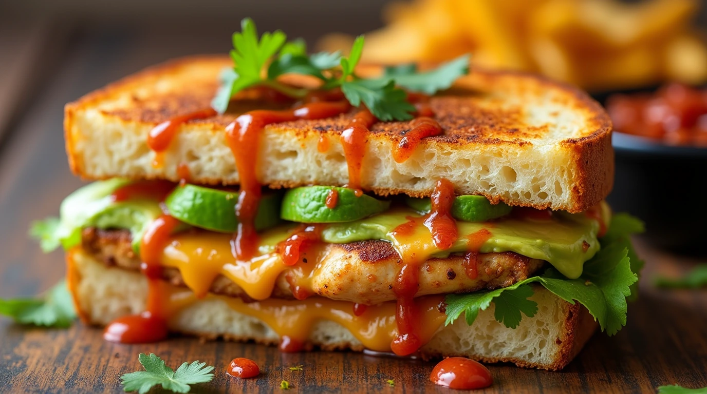 chipotle chicken avocado melt