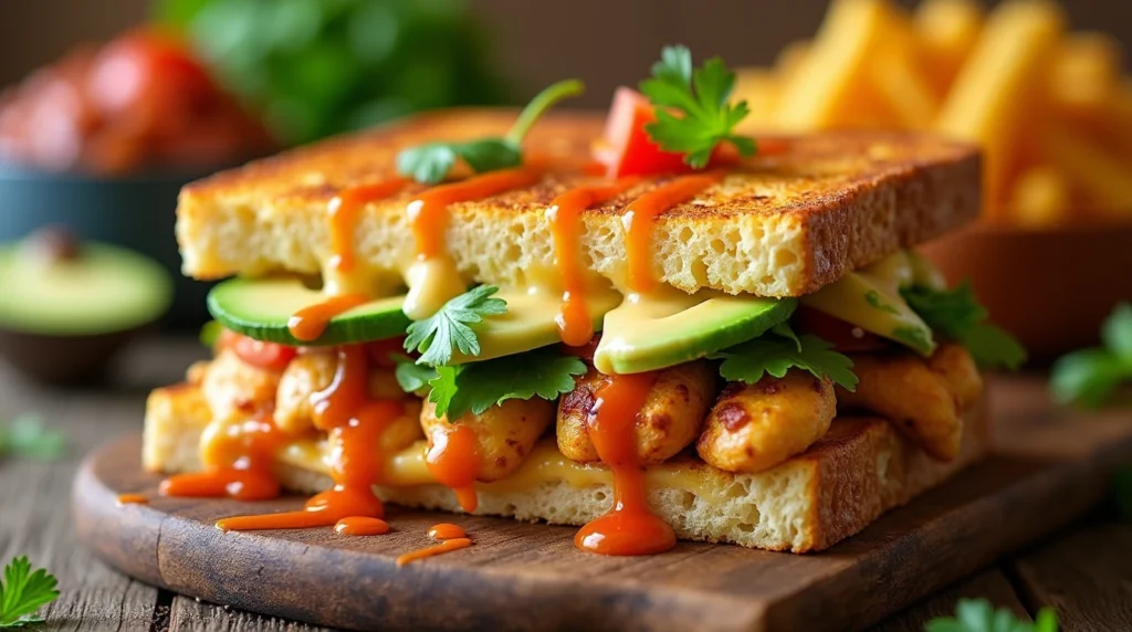 chipotle chicken avocado melt