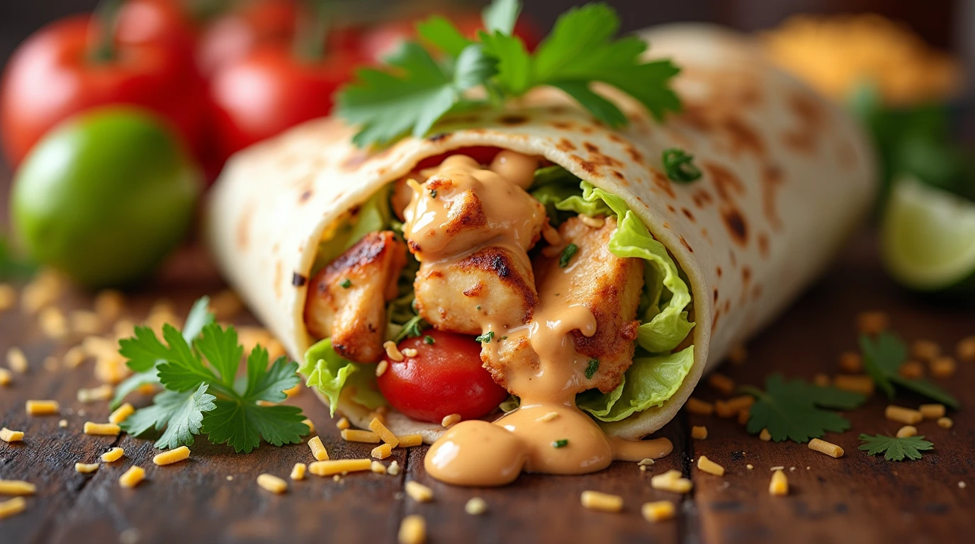 chipotle ranch grilled chicken burrito