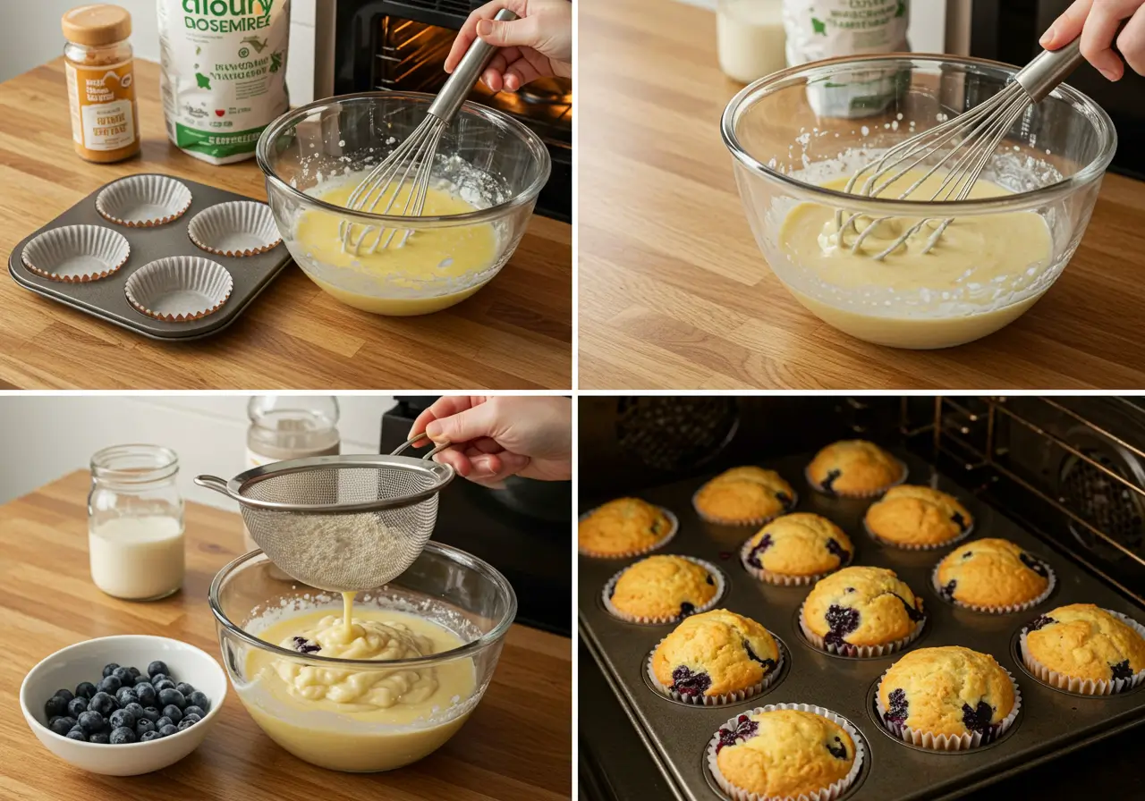 Sourdough Discard Blueberry Muffins