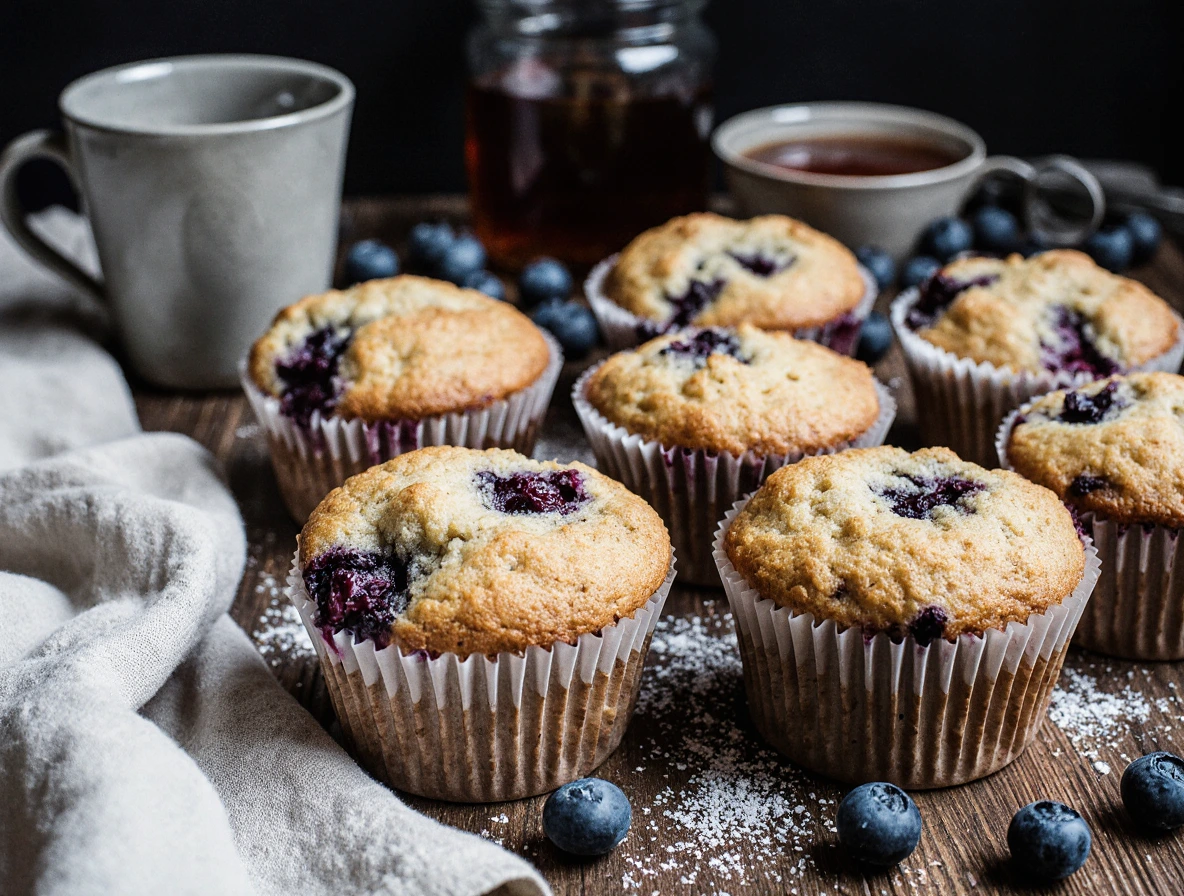 Sourdough Discard Blueberry Muffins