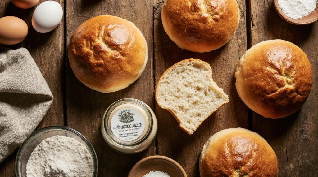 Sourdough Discard Hamburger Buns