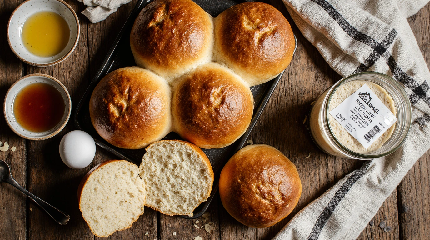 Sourdough Discard Hamburger Buns