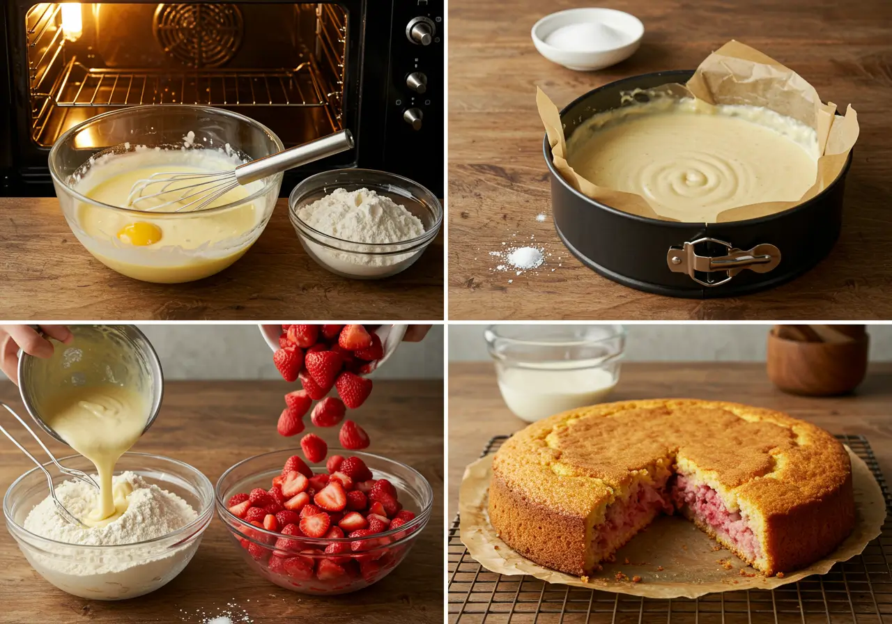 Strawberry Sourdough Cake