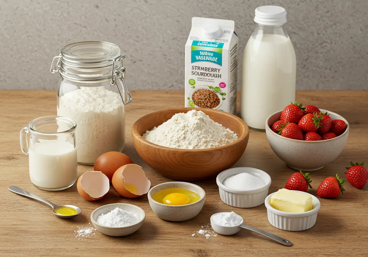 Strawberry Sourdough Cake