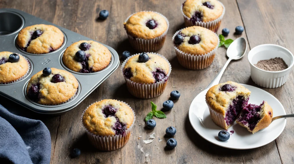 Yogurt Blueberry Protein Muffins