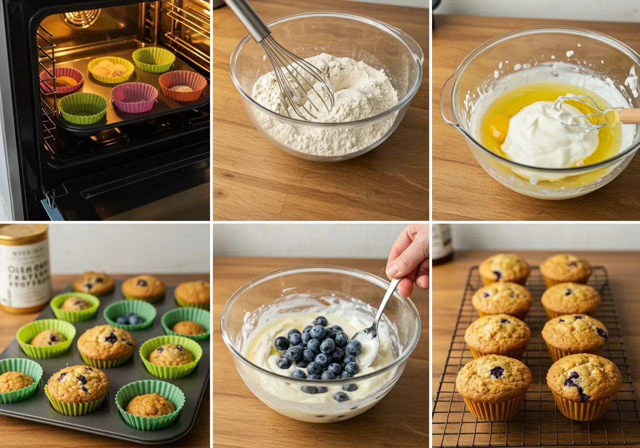 Yogurt Blueberry Protein Muffins