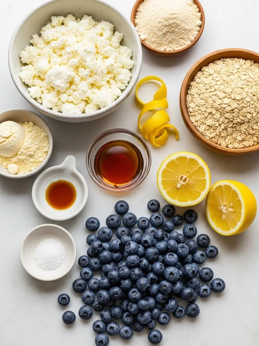 Lemon Blueberry Cottage Cheese Protein Bites